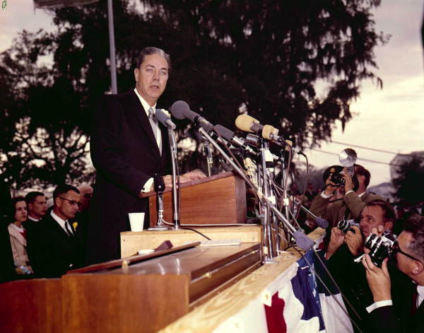 Florida's 35th Governor Haydon Burns giving his inaugural address - Tallahassee, Florida