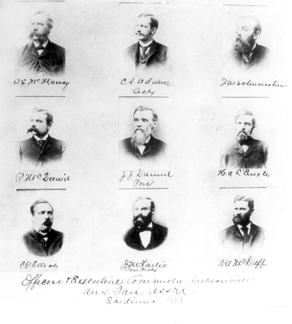 Officers and executive committee, Jacksonville Aux Iau Association