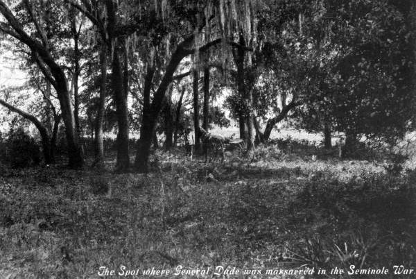 Postcard of the site of Dade's Massacre: Bushnell, Florida