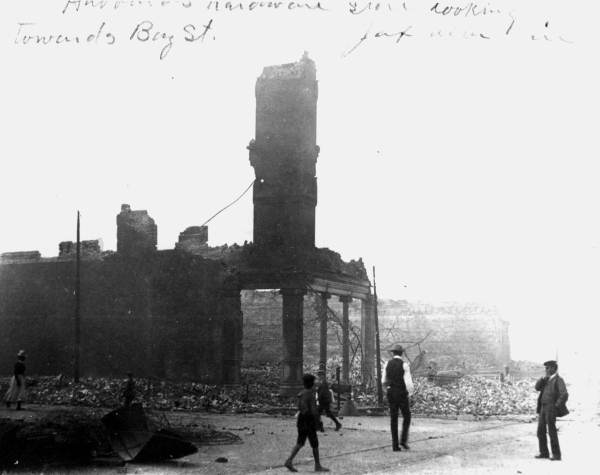 Hubbard's Hardware store after the fire of 1901 - Jacksonville, Florida