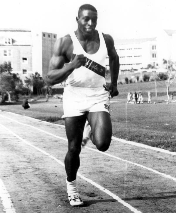 FAMU athlete Robert Hayes practices running on the track - Tallahassee, Florida