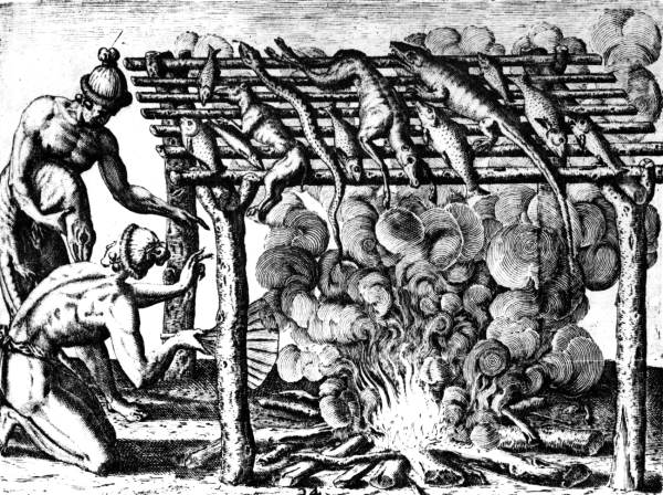 Drying meat, fish, and other food.