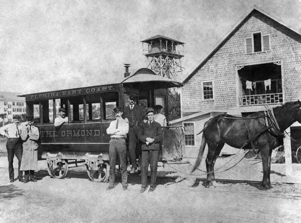 Horse-drawn railroad car - Ormond Beach, Florida