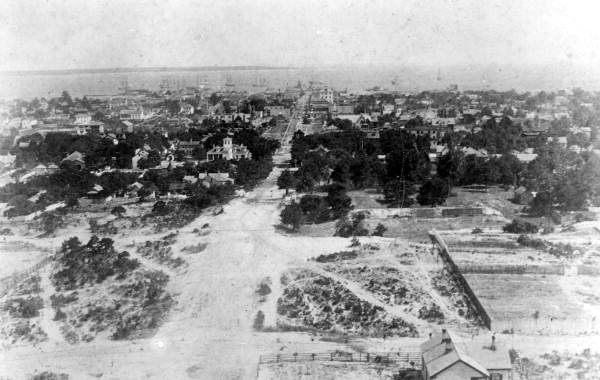 Looking south along Palafox Street from the Fort George site - Pensacola, Florida