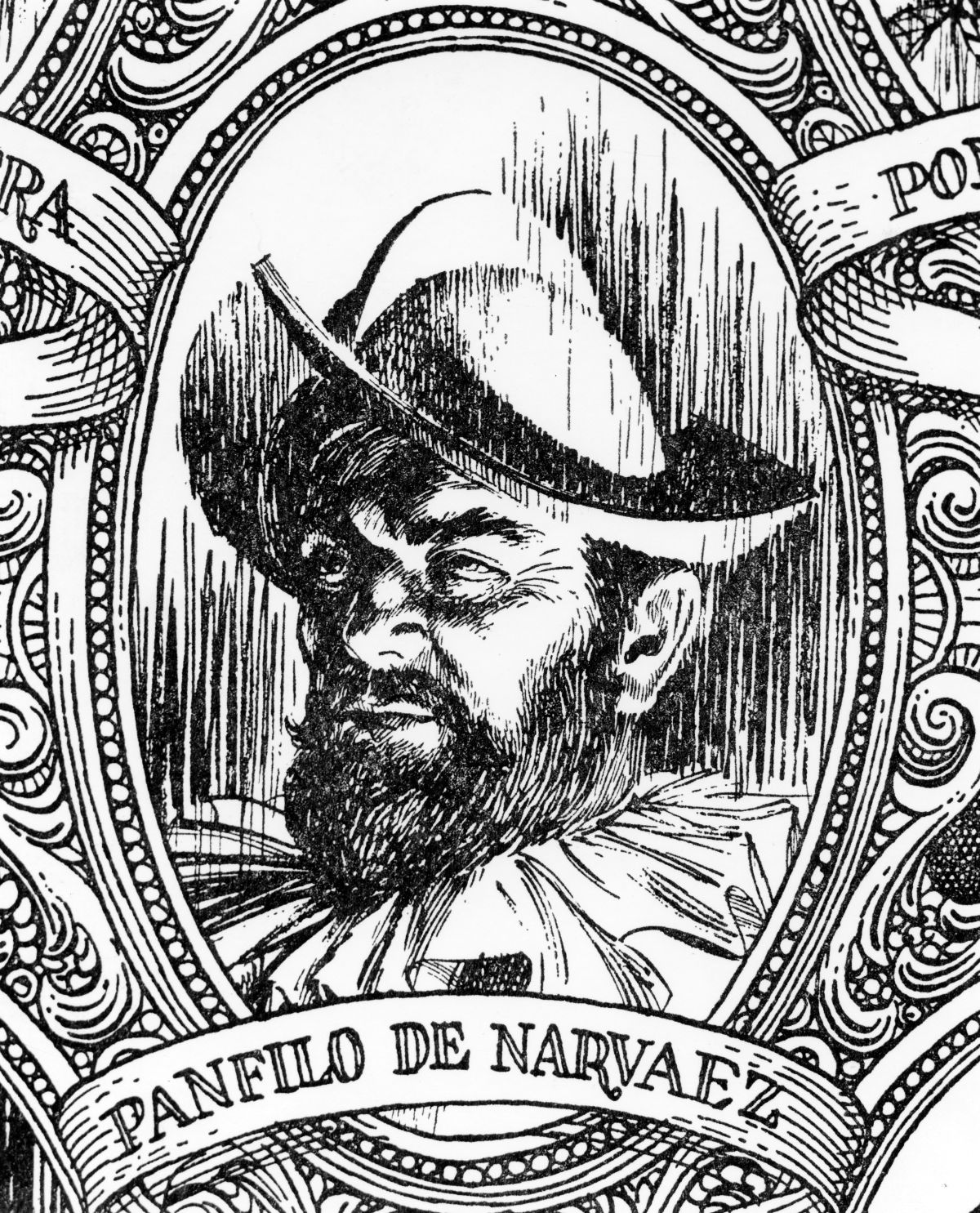 Drawing of P&aacute;nfilo de Narv&aacute;ez