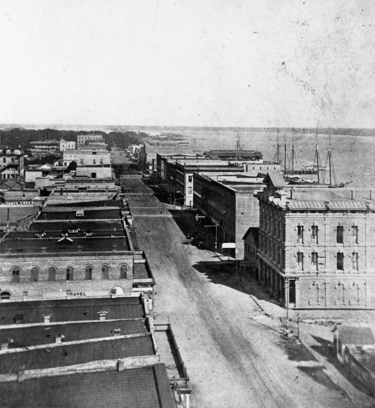 Looking down Bay Street - Jacksonville, Florida