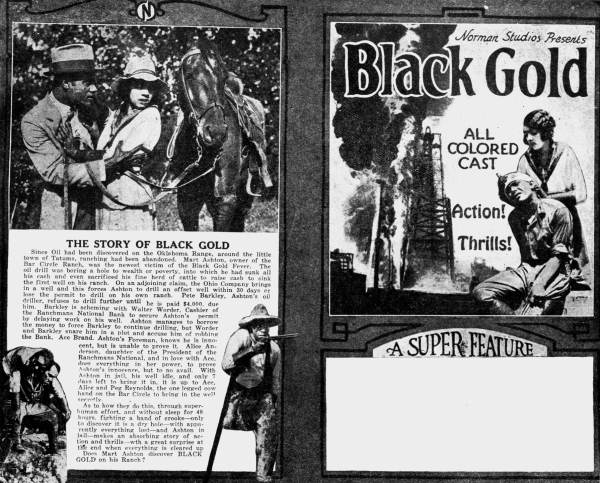 Movie poster from the film "Black Gold" - Jacksonville, Florida