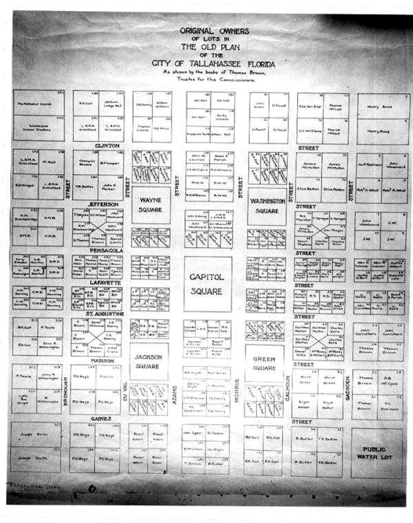 Map of lots in the city of Tallahassee