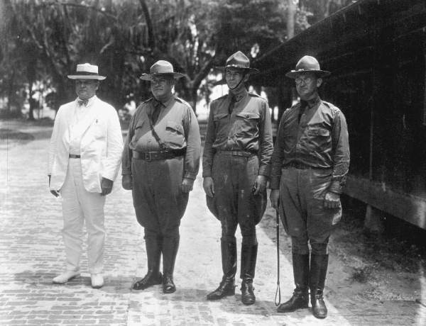 Governor Martin at site of Jacksonville's old Camp Johnston