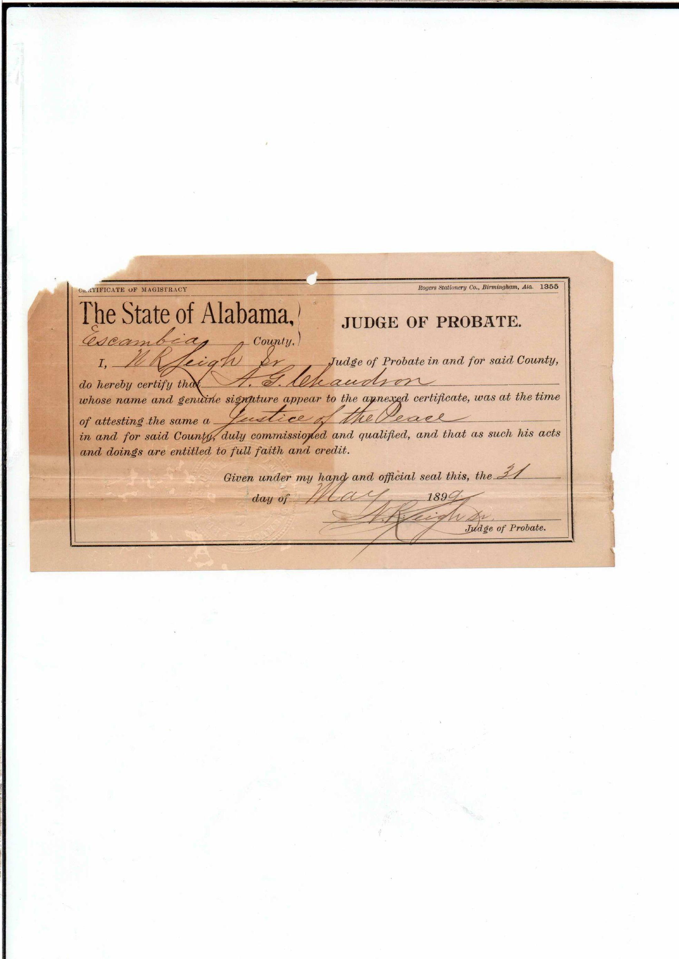 Florida Memory JOHNSON Alexander J 