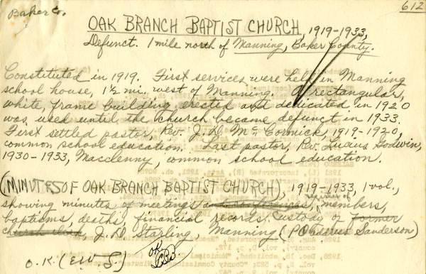 Oak Branch Baptist Church
