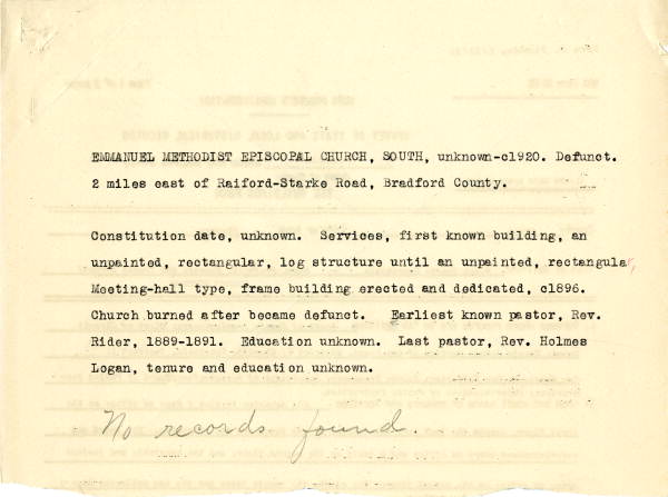 Emmanuel Methodist Episcopal Church, South
