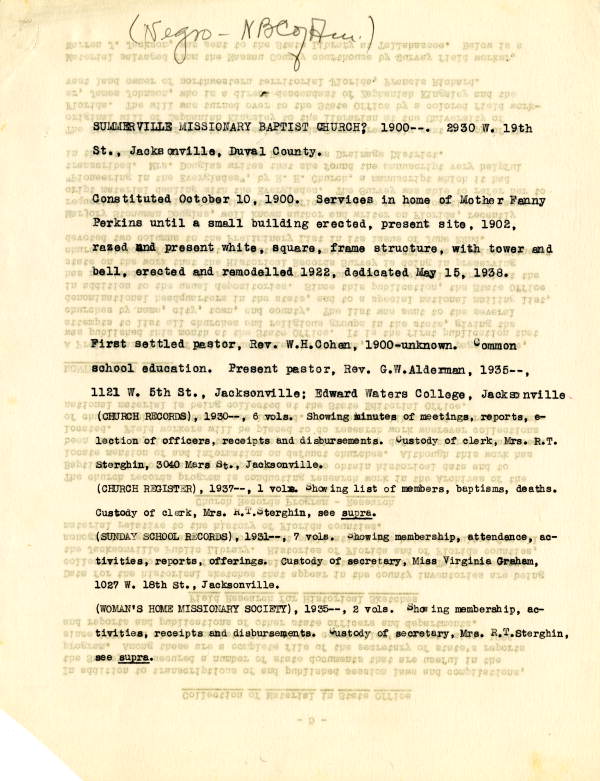 Summerville Missionary Baptist Church