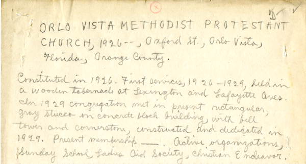 Orlo Vista Methodist Protestant