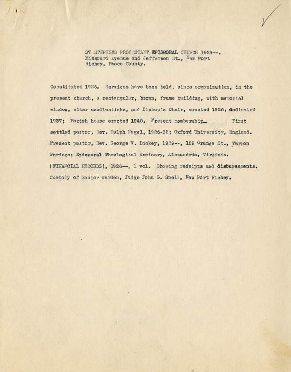 Saint Stevens Protestant Episcopal Church