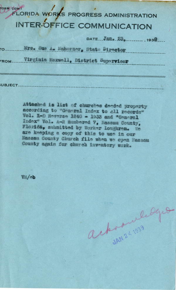 List of Nassau County churches owning property, 1939