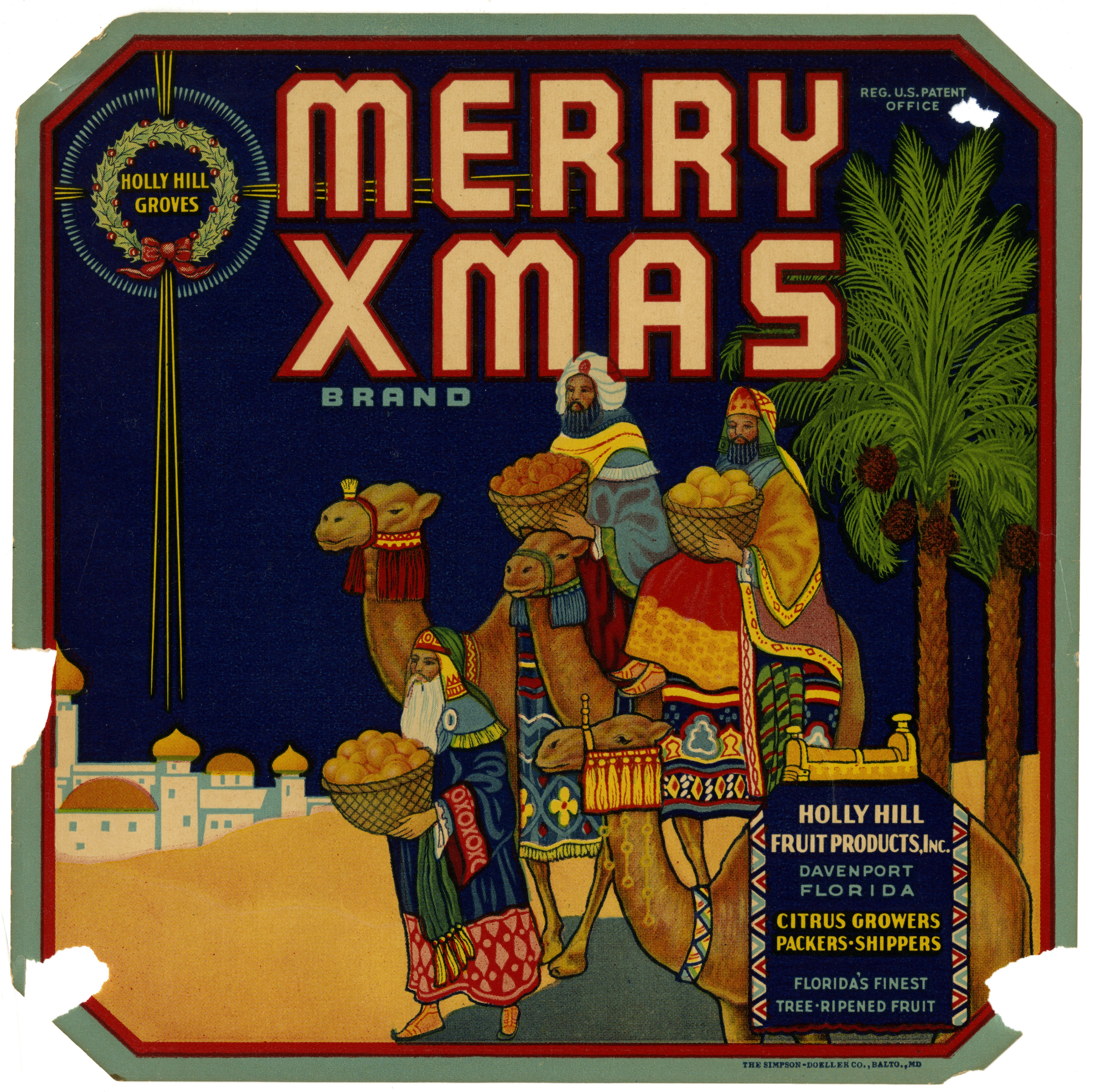 Florida Memory • Merry Xmas Brand Fruit Label