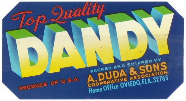 Dandy Produce Label