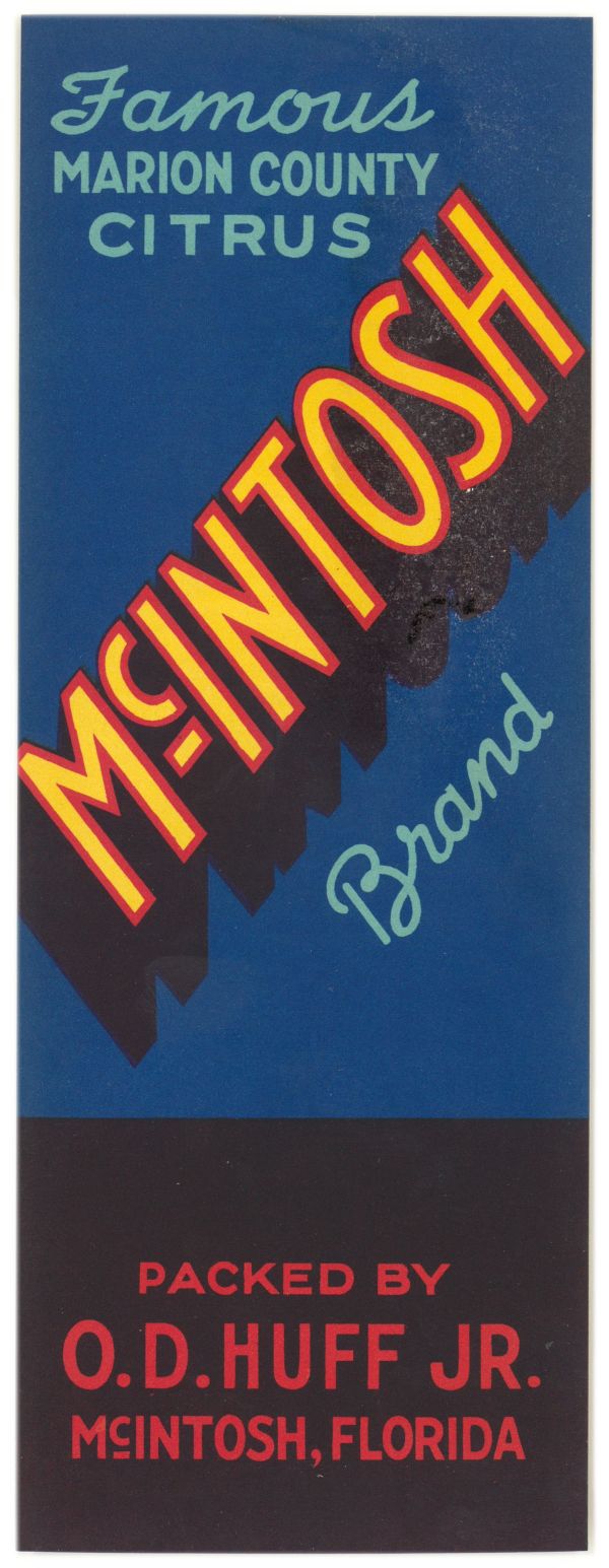 McIntosh Brand Citrus Label