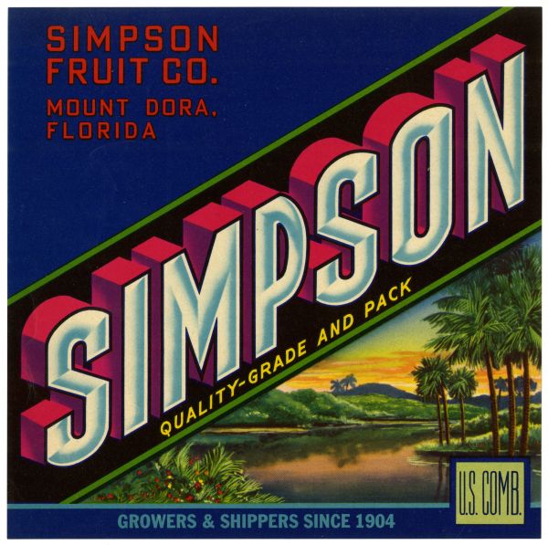 Simpson Fruit Label