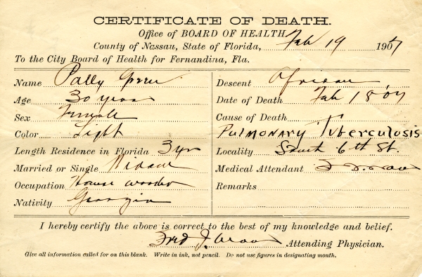 Green, Polly death certificates