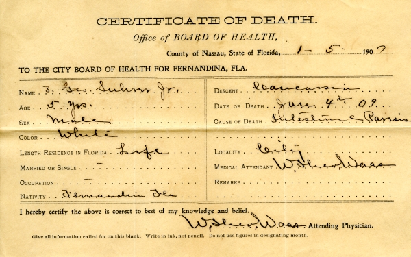 Suhrer, J. George Jr. death certificates