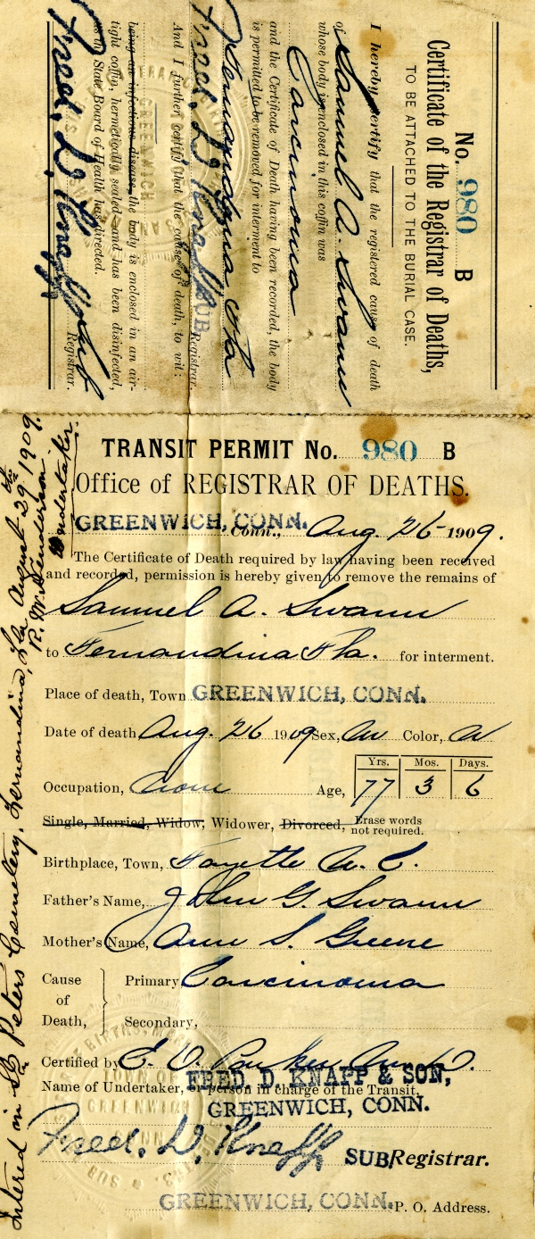 Swann, Samuel A. permits
