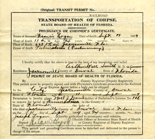 Logan, Francis permits