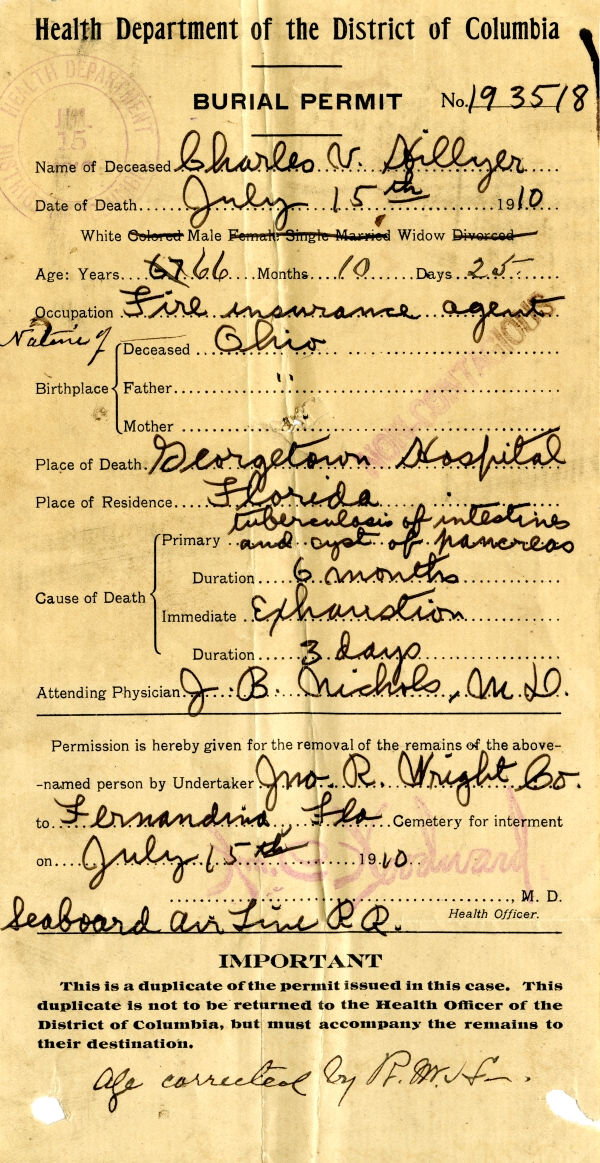 Hillyer, Charles V. permits