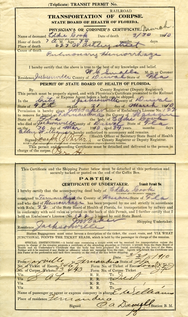 Cook, Eddie permits