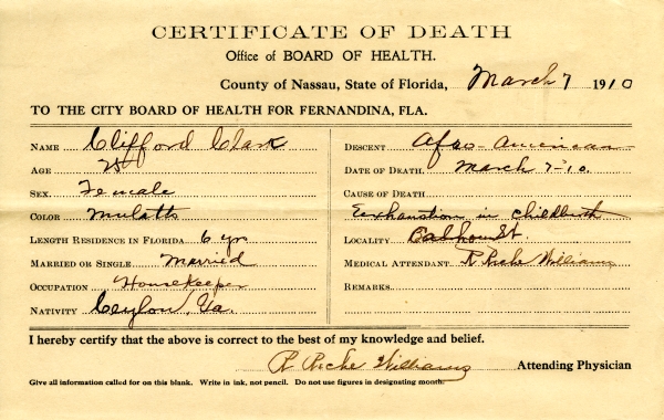 Clark, Clifford death certificates