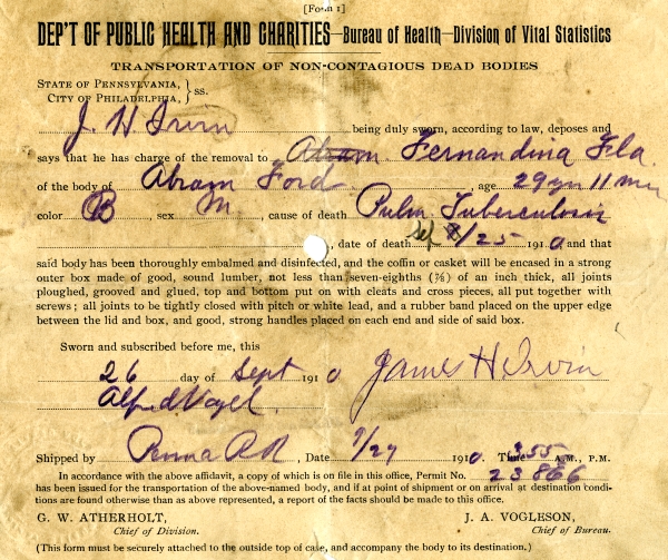 Ford, Abram permits