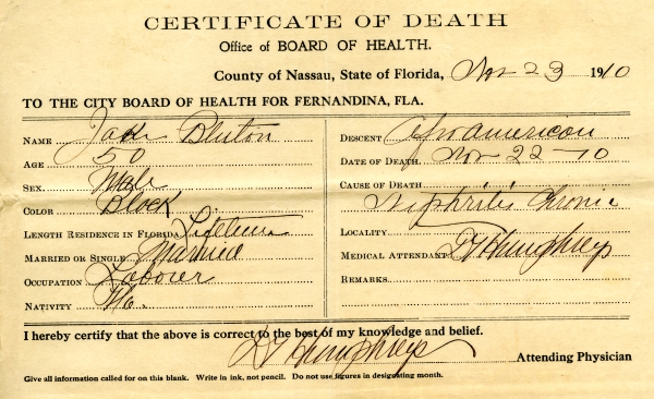 Bluton, Jake death certificates
