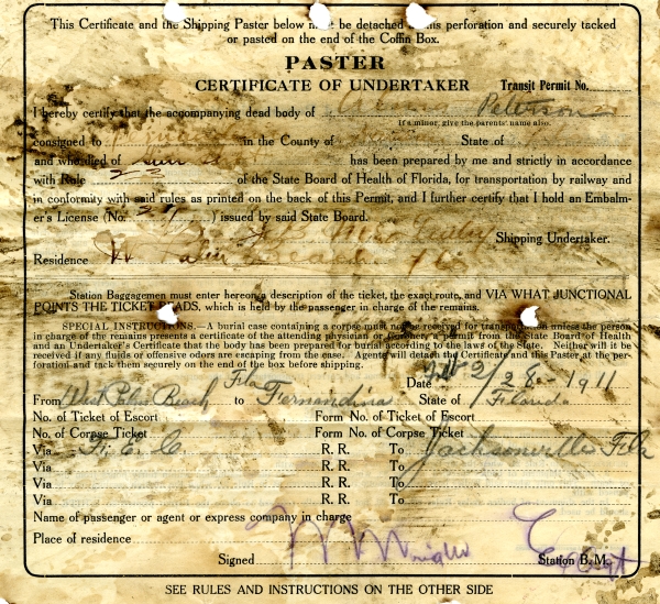 Peterson, Alma permits