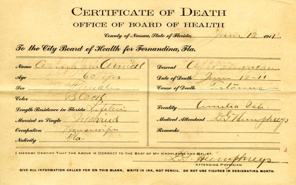 Arnick, Anna Jaw death certificates