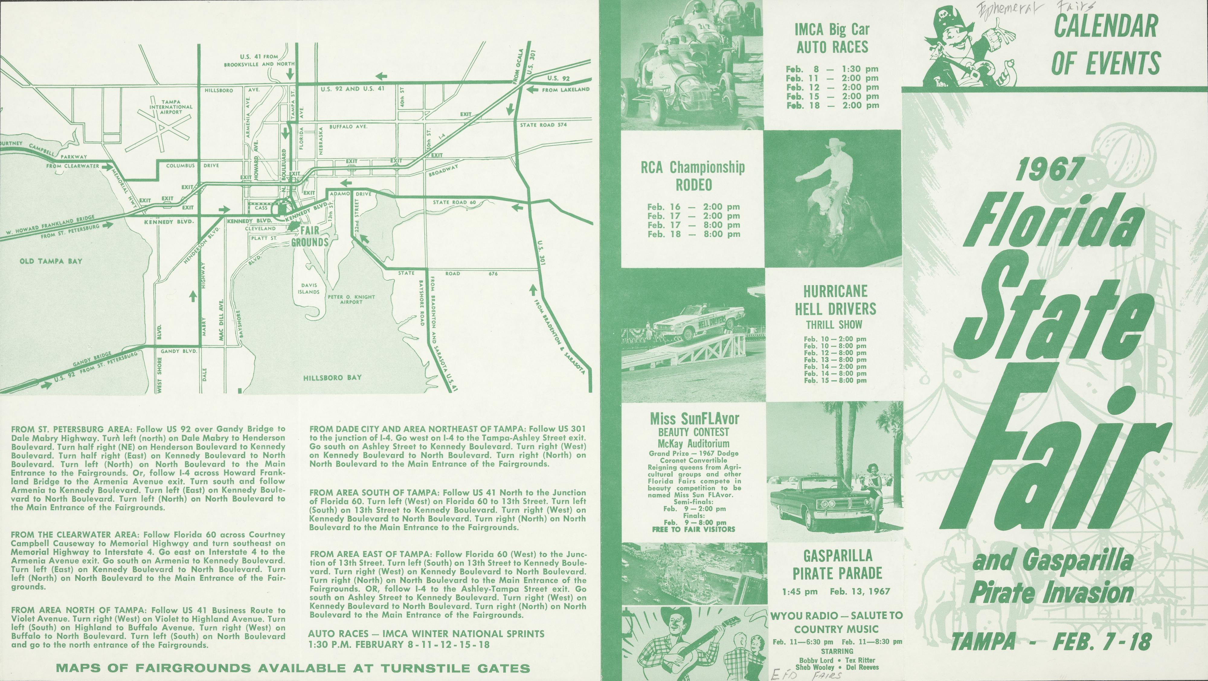 Florida Memory • Events and show schedule for the Florida State Fair, 1967