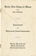 Florida State College for Women Commencement Program, 1937