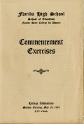 Florida High School Commencement Program, 1933