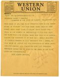 Telegram from Mary McLeod Bethune to Governor Doyle Carlton Protesting the Use of Black Female Convicts for Carrying and Installing Heavy Posts in Jacksonville, 1932