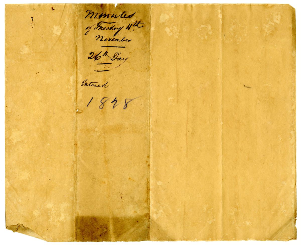 Minutes of the Florida Territorial Legislative Council - November 11, 1828