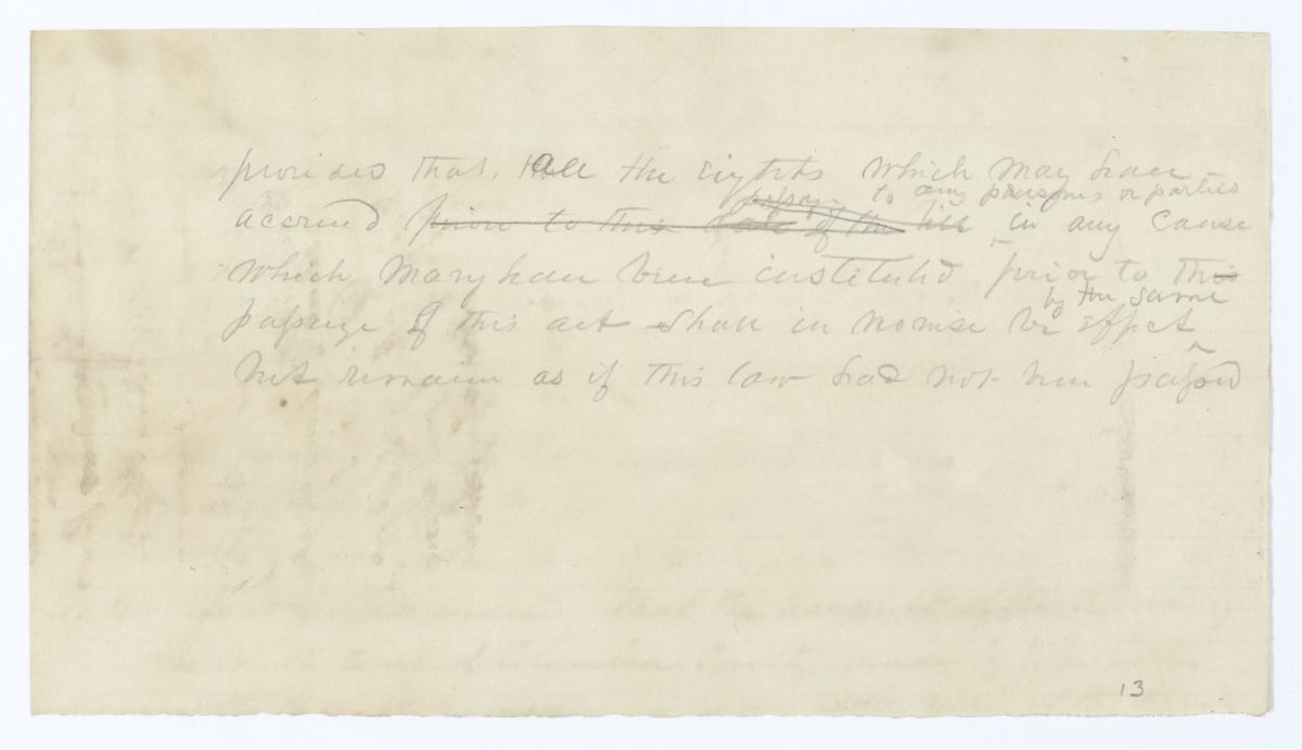 Amendment to an Unspecified Act, circa 1845