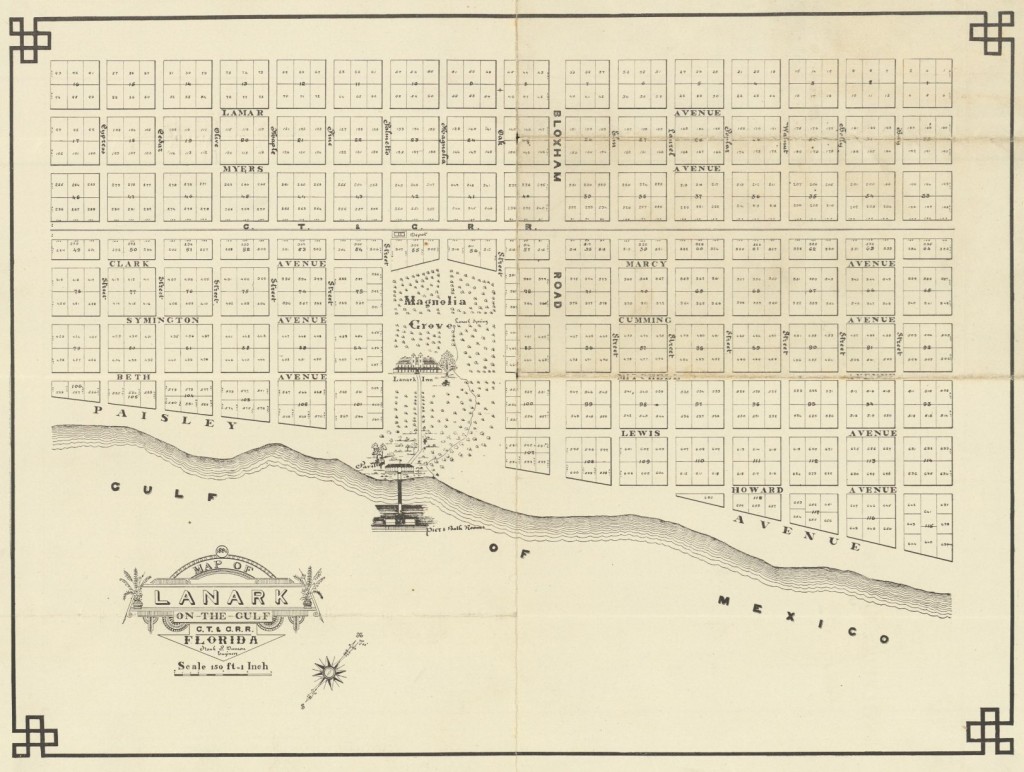 Plan of Lanark-by-the-Sea (1894). Carrabelle, Tallahassee & Georgia Railroad Collection (N2002-5), Box 1, FF11, State Archives of Florida.