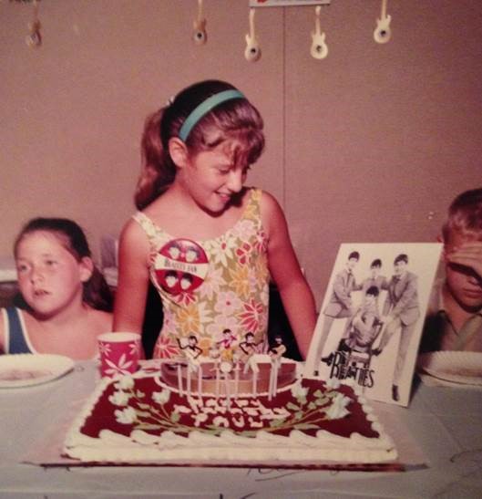 Annette Ramsey at her Beatles-themed birthday party (1964). Photo courtesy of Annette Ramsey.