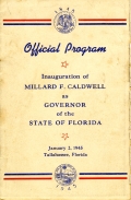 Millard Caldwell Inauguration Program, 1945