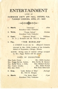 Program of Entertainment Given at Koreshan Unity Art Hall, April 27, 1920