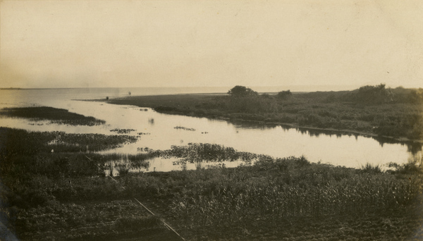 Bird's eye view looking toward the mouth of the South New River Canal.