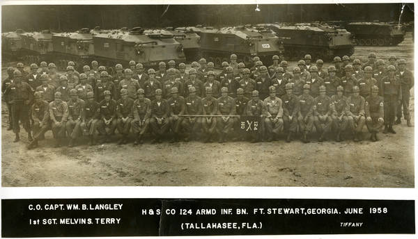 HQ & Service Company, 1st Armored Infantry Battalion, 124th Infantry, Florida National Guard from Tallahassee at Ft. Stewart, Georgia during annual training.