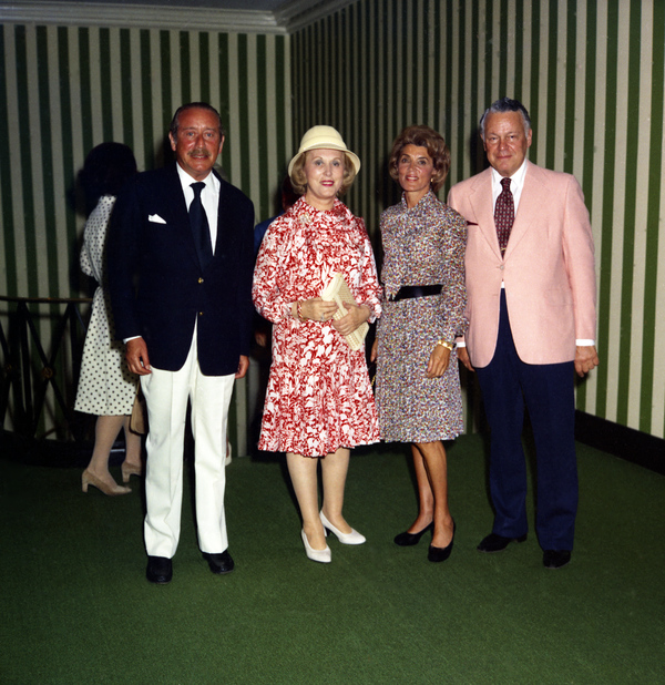 Mr. & Mrs. Jack Steinberg with Estee and Joseph Lauder at a Beach Club party in Palm Beach.