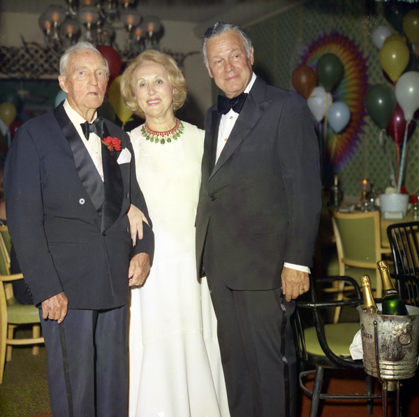 Florida Memory • Chris Dunphy with Estee and Joseph Lauder celebrating ...
