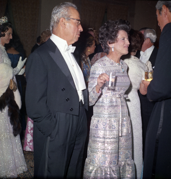 Lawyer Peter I.B. Lavan with Mrs. Joseph P. Kennedy at a Red Cross ball in Palm Beach.